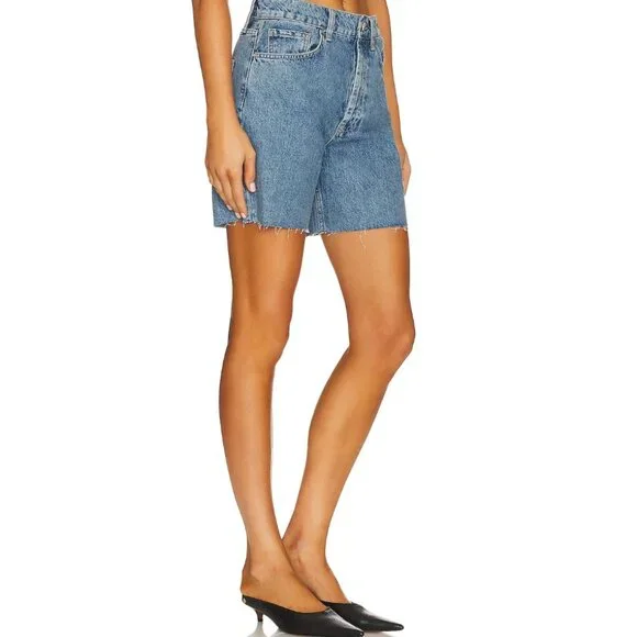 Anine Bing Blue Jean Shorts - Picture 3 of 9